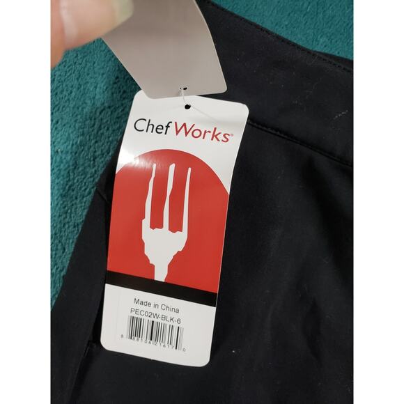 Chef Works Pants Size 6 Womens Black Stretch Chino Khaki Work Straight NWT - Picture 4 of 14